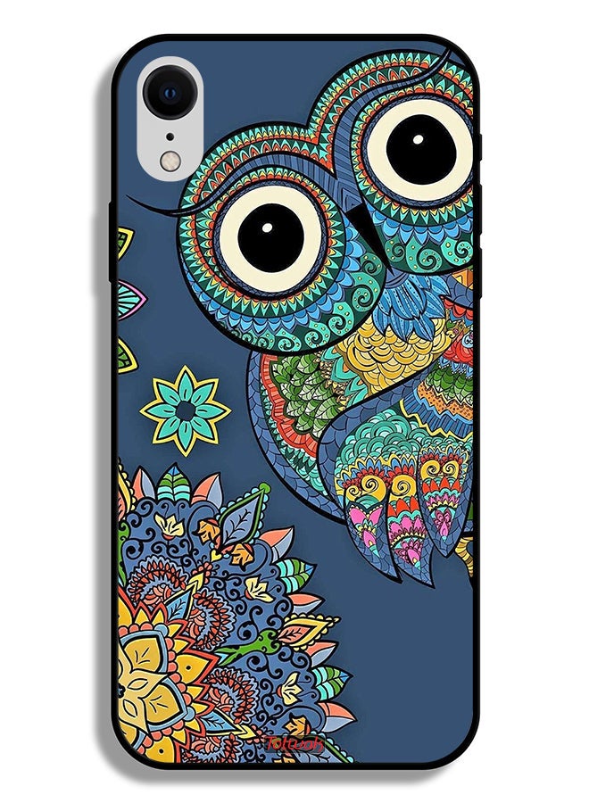 Tolwak Apple iPhone XR Protective Case Floral Owl - Image 2