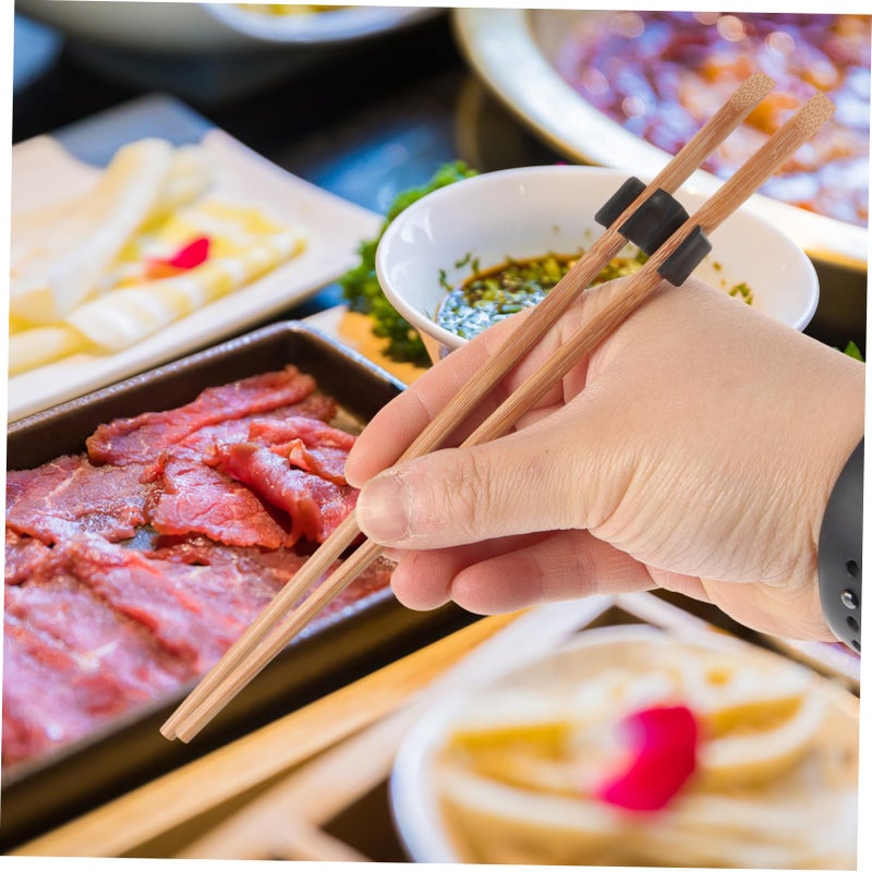 2 Sets 5 Pcs Plastic Chopstick Training Clips Non Slip Design Food Grade Pe Easy Learning Helper For Beginners Travel Daily Use - Image 4