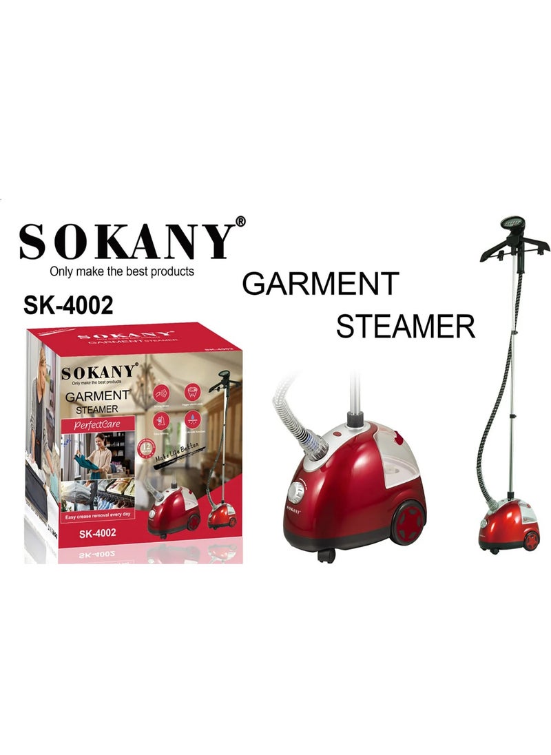 sokany Steamer for Clothes Standing, Foldable Garment Steamer, with Adjustable Ironing Board, Pole Hanger and Detachable Tank, Powerful Fabric Steamer Iron, Perfect for Household, 2000W  - Image 1