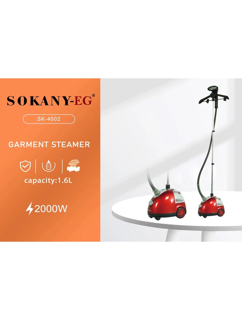 sokany Steamer for Clothes Standing, Foldable Garment Steamer, with Adjustable Ironing Board, Pole Hanger and Detachable Tank, Powerful Fabric Steamer Iron, Perfect for Household, 2000W  - Image 2