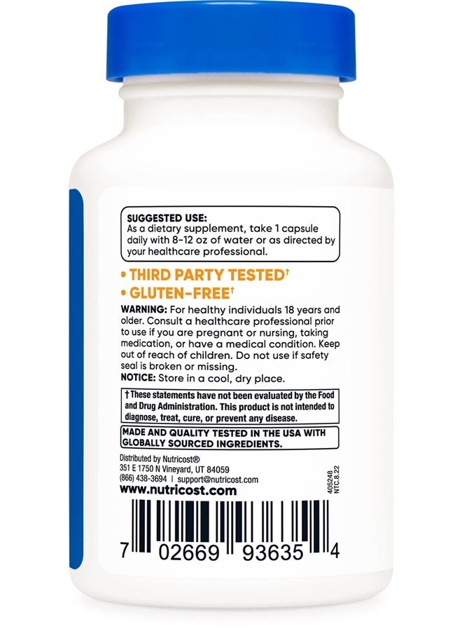 Nutricost KSM-66 Ashwagandha Root Extract 600mg, 60 Veggie Caps - High Potency 5% Withanolides - with BioPerine - Full-Spectrum Root Extract - Image 3