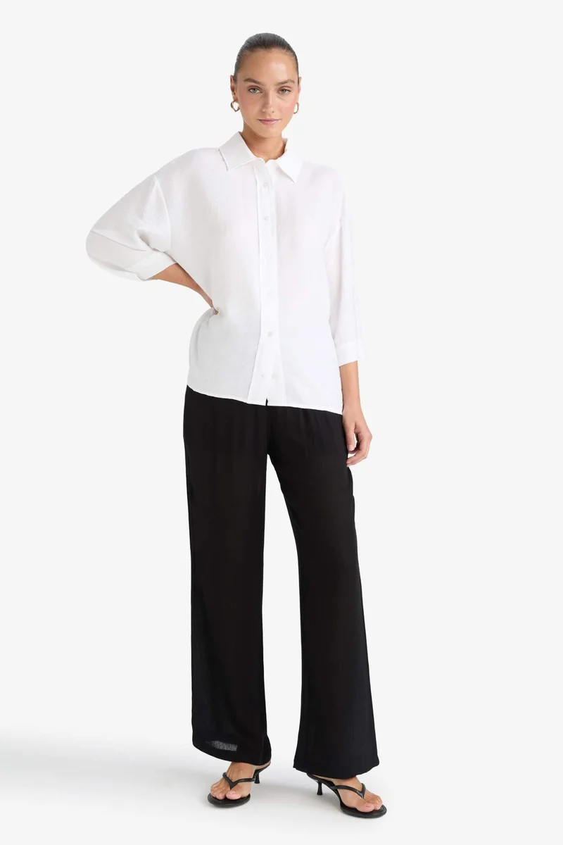 ديفاكتو Relax Fit Twill Trousers