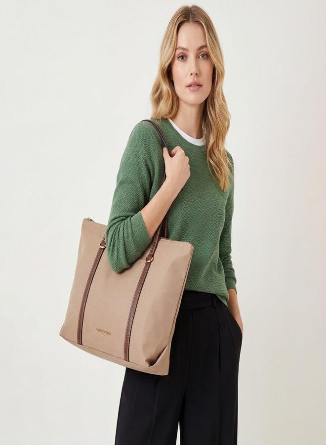 Accessorize London Women's Cream Sutton Nylon Tote - Image 3