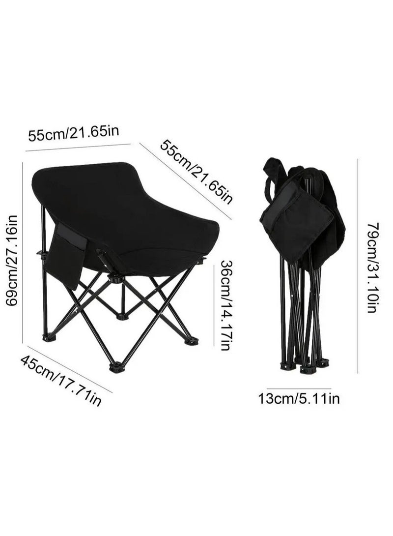 Ultralight Folding Camping Moon Chair - Durable 600D Oxford Fabric - Image 2