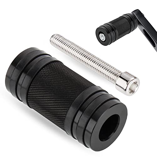 KICRY Motorcycle Shifter Peg Shift Lever Black/Chrome CNC Billet Foot Pegs Compatible with Harley Davidson Sportster Touring Softail Street Glide Road Dyna (Black-C,1pcs) - Image 1