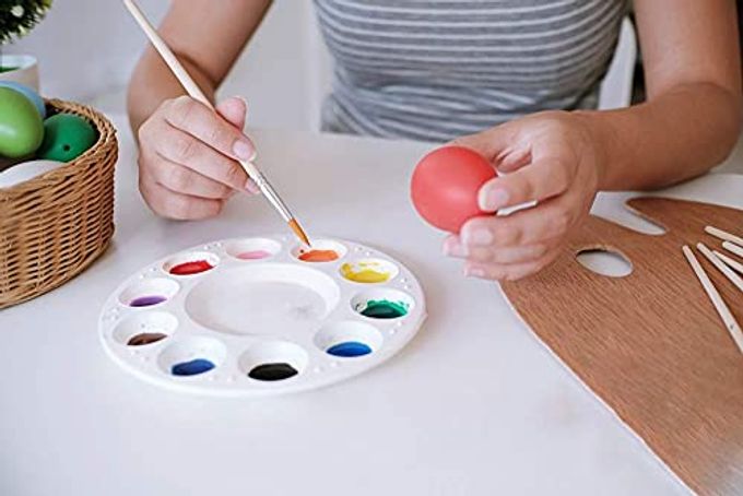 WNATN Paint Tray Palettes, Plastic White Palettes for Kids & Students,Paint Tray for Art Class,Craft DIY or Have a Birthday Painting Party-8pcs - Image 3