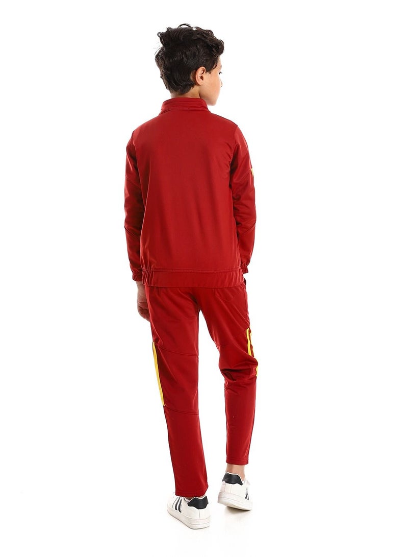 سيزار بدلة تدريب للأولاد مع جيوب وتصميم خطي - Image 4