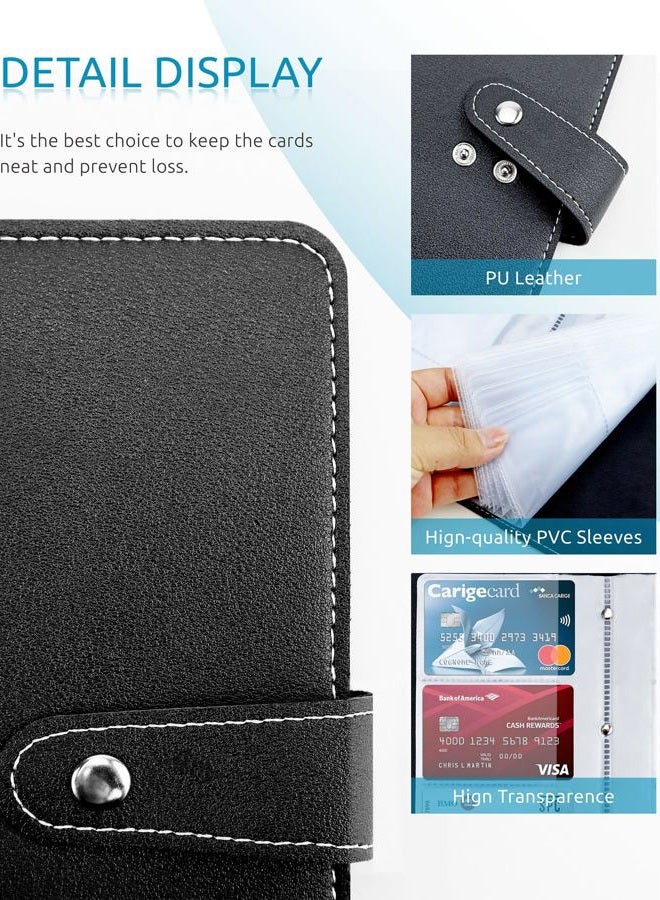 GAUENEEN Credit Card Holder, Leather Business Card Organizer with 96 Card Slots, Professional Card Book Case for Cards and Important Documents to Prevent Loss or Damage - Image 4