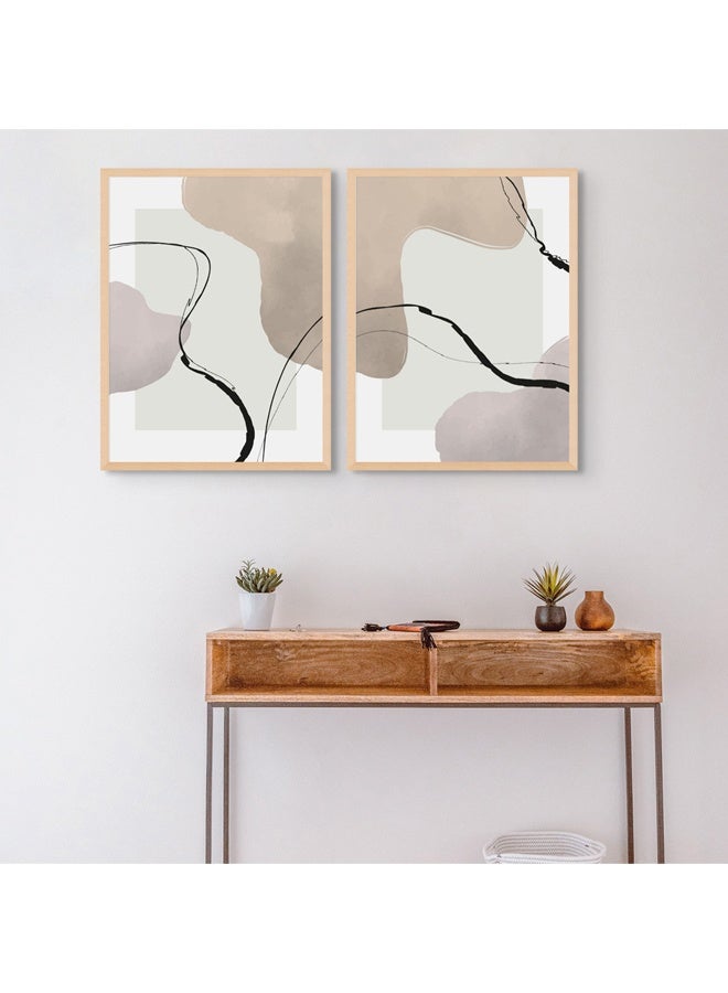 آرت دیکور  ديكور فني، طباعة بورتريه فنية جميلة مؤطرة، فن تجريدي حديث، مطبوعات معاصرة بسيطة لغرفة المعيشة، غرفة النوم، المكتب - Image 3