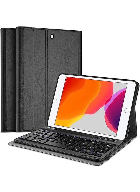 Ipad Mini Keyboard Case For Ipad Mini 5 2019/ Mini 4, Mini 1 2 3, Slim Lightweight Smart Cover With Magnetically Detachable Wireless Keyboard For Ipad Mini 5/4/3/2/1 –Black