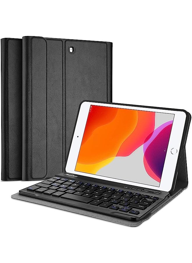 Procases - Ipad Mini Keyboard Case For Ipad Mini 5 2019/ Mini 4, Mini 1 2 3, Slim Lightweight Smart Cover With Magnetically Detachable Wireless Keyboard For Ipad Mini 5/4/3/2/1 –Black - Image 1