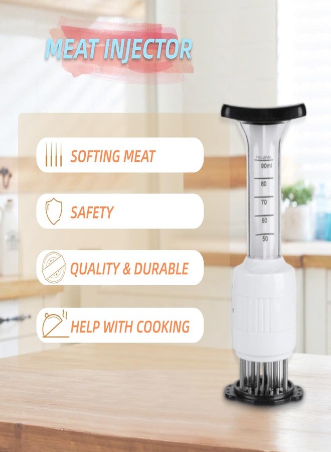 Lazmin Stainless steel Marinade Meat Injector, Marinade Tenderizer Injector Needle Flavor Syringe Cooking Meat Poultry Turkey Chicken BBQ - Image 2
