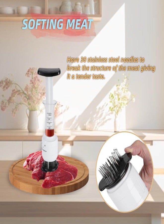 Lazmin Stainless steel Marinade Meat Injector, Marinade Tenderizer Injector Needle Flavor Syringe Cooking Meat Poultry Turkey Chicken BBQ - Image 3