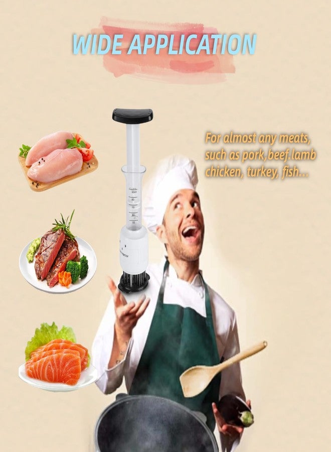Lazmin Stainless steel Marinade Meat Injector, Marinade Tenderizer Injector Needle Flavor Syringe Cooking Meat Poultry Turkey Chicken BBQ - Image 5