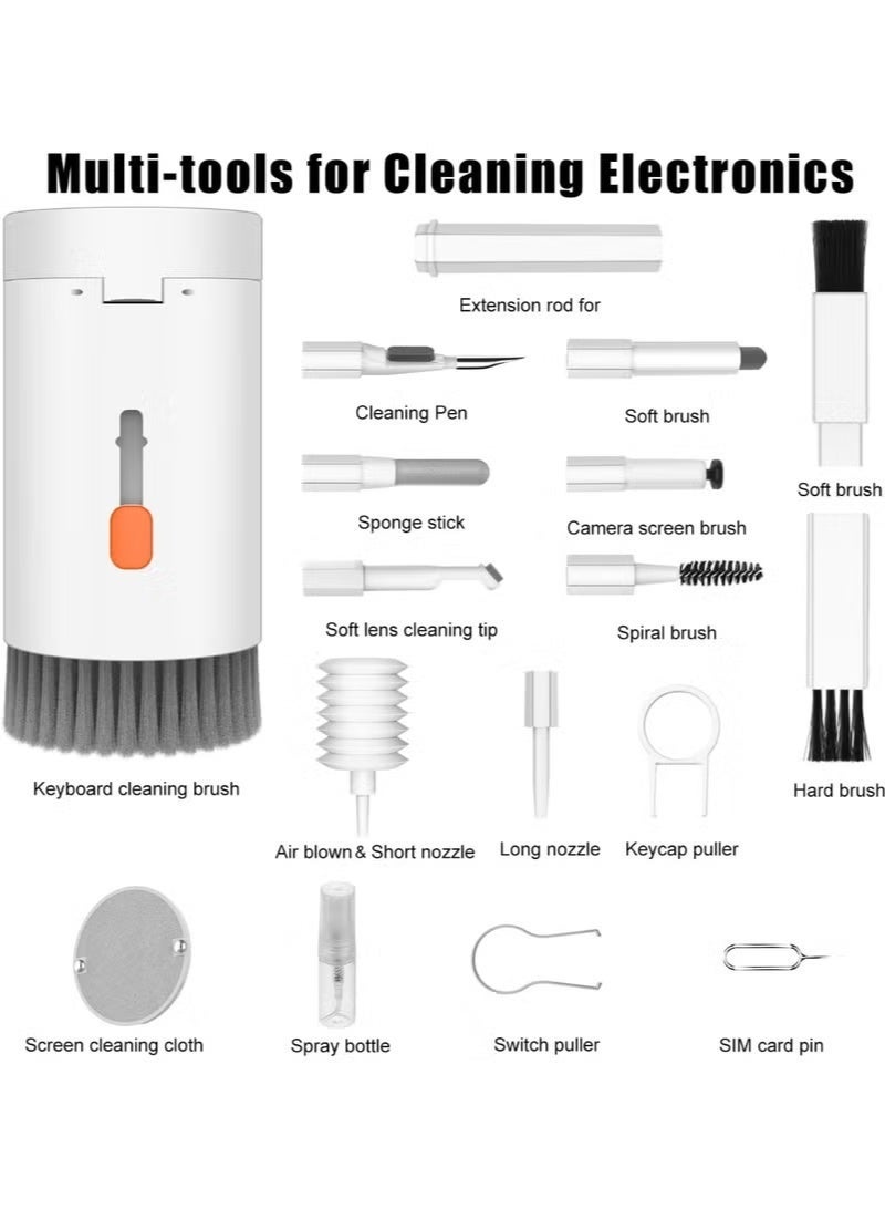 VICHYIE 20 in 1 Multifunctional Cleaner Kit for Electronic Devices, Keyboard Cleaning Brush, Headphones Cleaner Kit for AirPods, Multi-Tool for Cleaning Laptop, Keyboard, Earbuds, Camera, Cellphones - Image 3