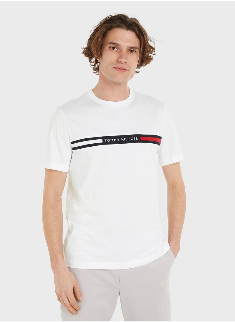 TOMMY HILFIGER - Regular Fit T-Shirt With Logo Panel - Image 1