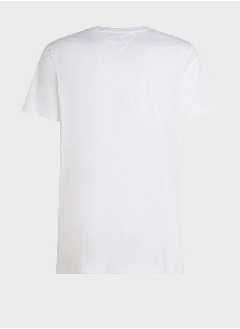 TOMMY HILFIGER - Regular Fit T-Shirt With Logo Panel - Image 1
