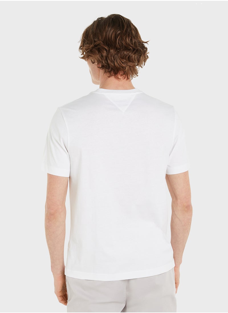 TOMMY HILFIGER - Regular Fit T-Shirt With Logo Panel - Image 1