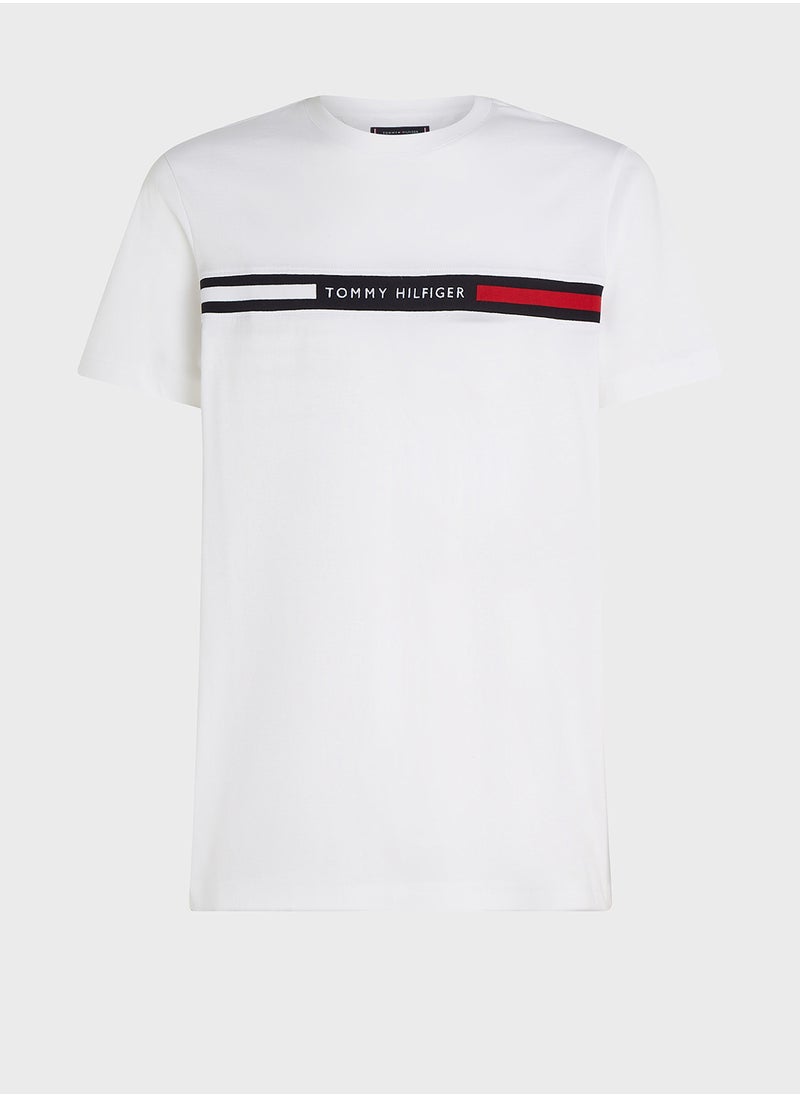 TOMMY HILFIGER - Regular Fit T-Shirt With Logo Panel - Image 1