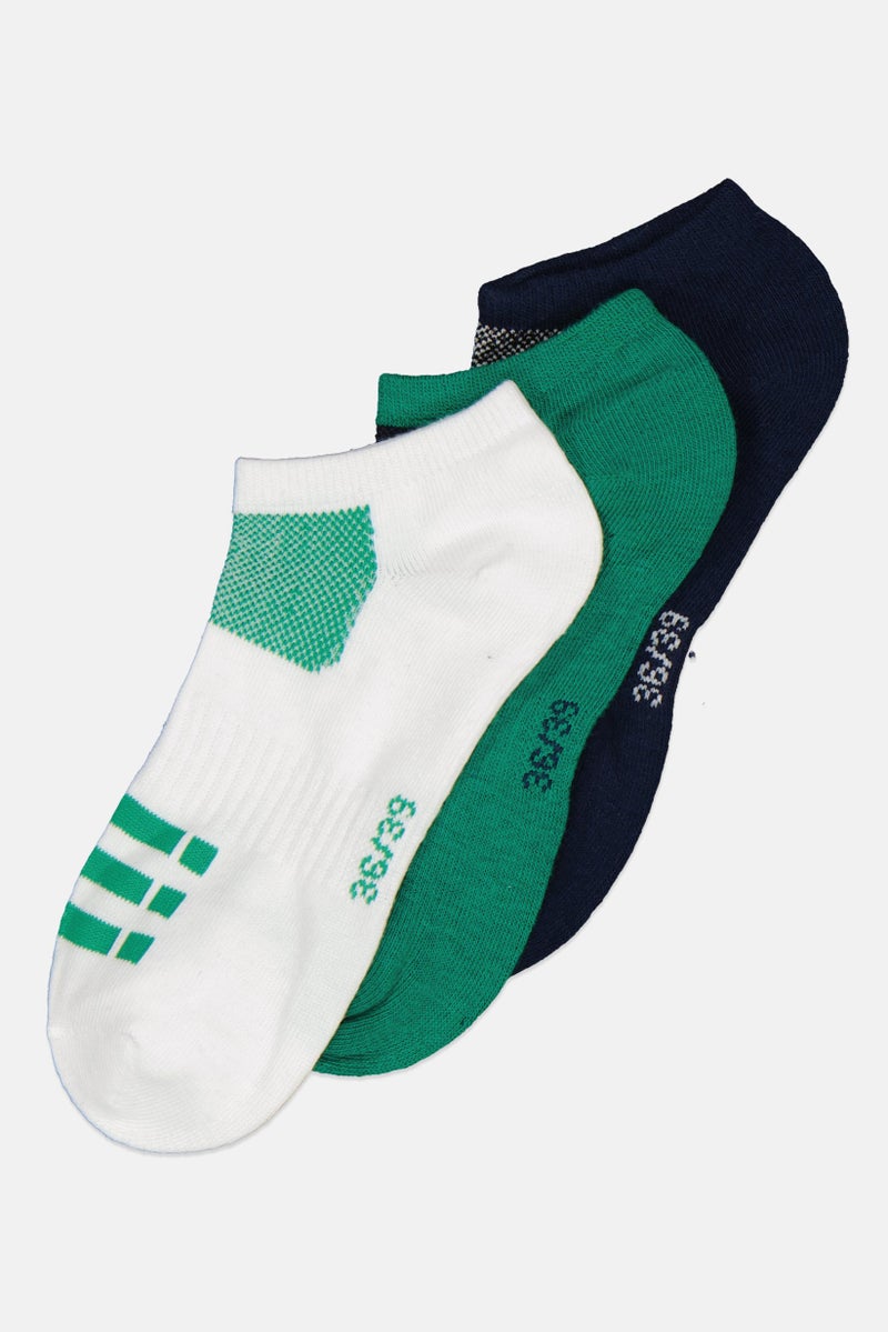 Sergio Tacchini Kids Boy 3 Pairs Crew Socks, Multicolor - Image 1