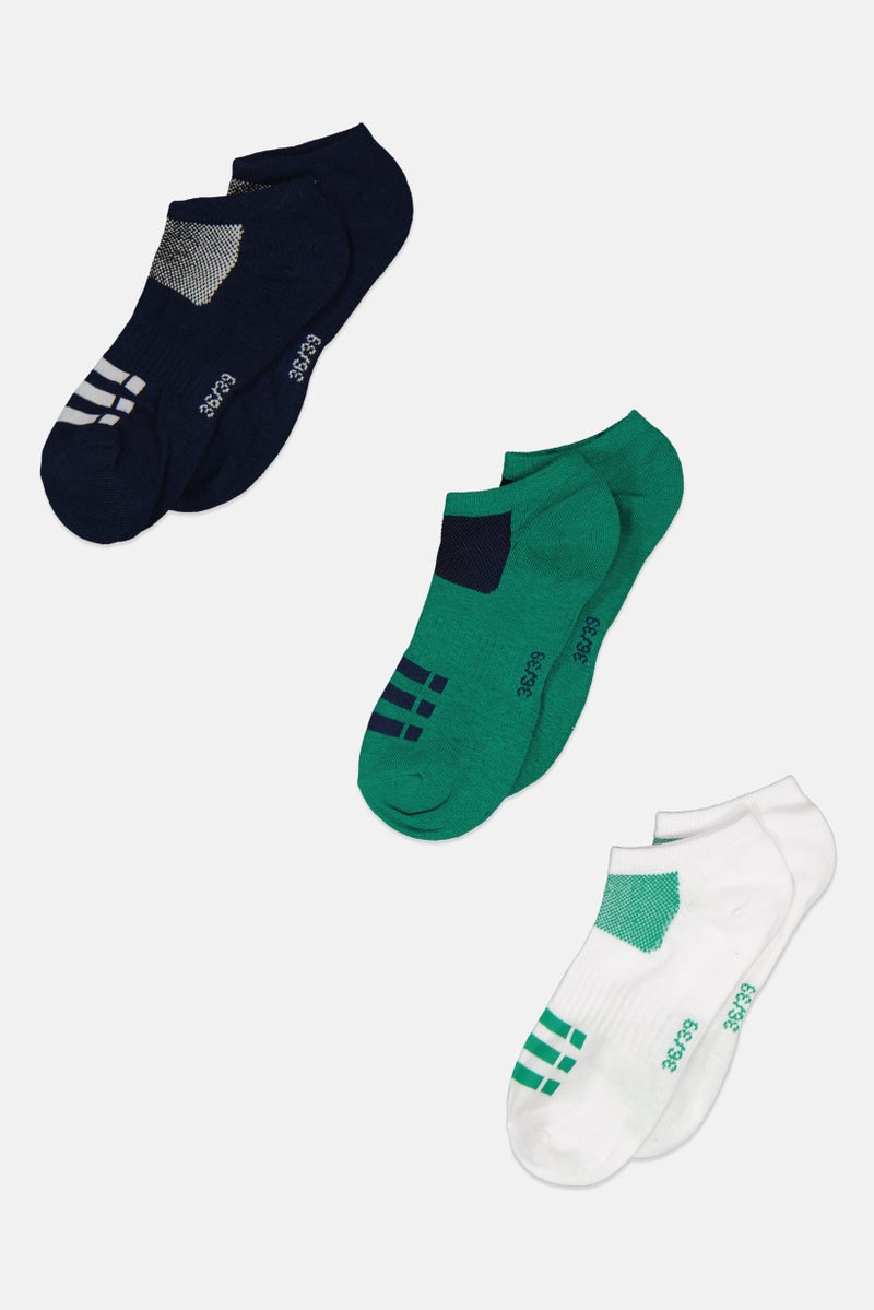 Sergio Tacchini Kids Boy 3 Pairs Crew Socks, Multicolor - Image 2