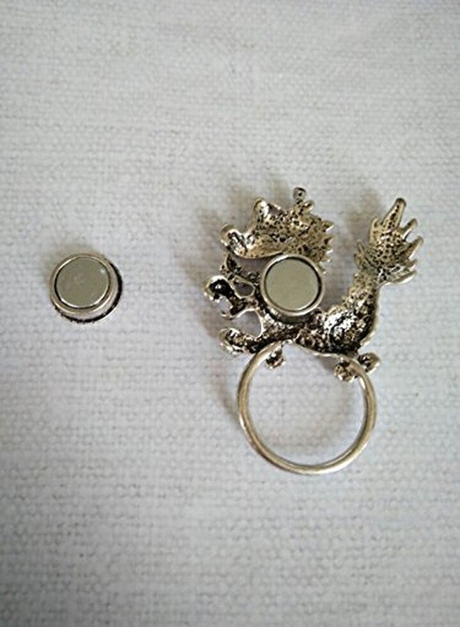 MANZHEN Vintage Sliver Dragon Eyeglass Holder Comfort Brooch for Shirt - Image 3