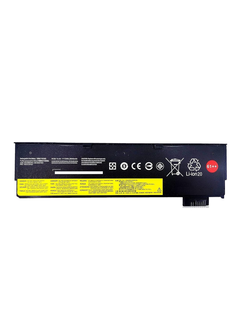 Terabyte REPLACEMENT 10.8V 72Wh 6600mAh 61++ 01AV427 SB10K97584 Laptop Battery Compatible for Lenovo ThinkPad A475 A485 T470 T480 T570 T580 P51S P52S TP25 Series - Image 1