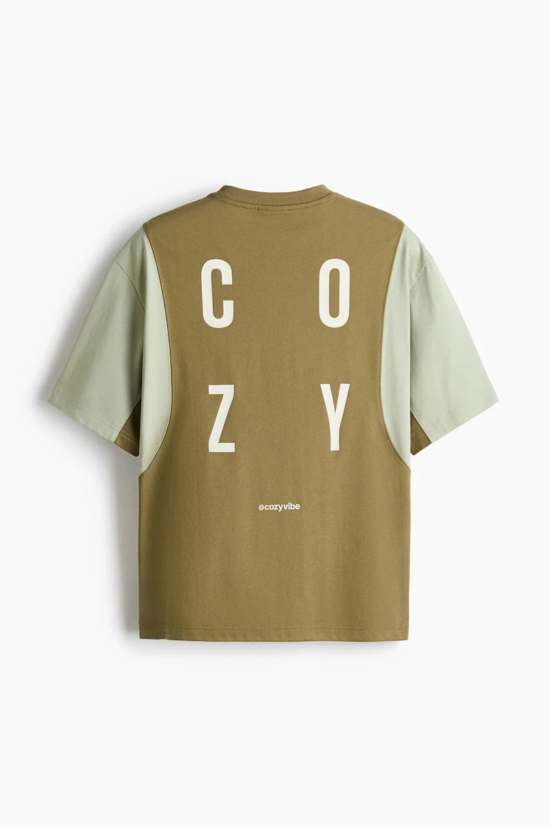 H&M  Loose Fit Printed T-shirt for Men | Best Price UAE