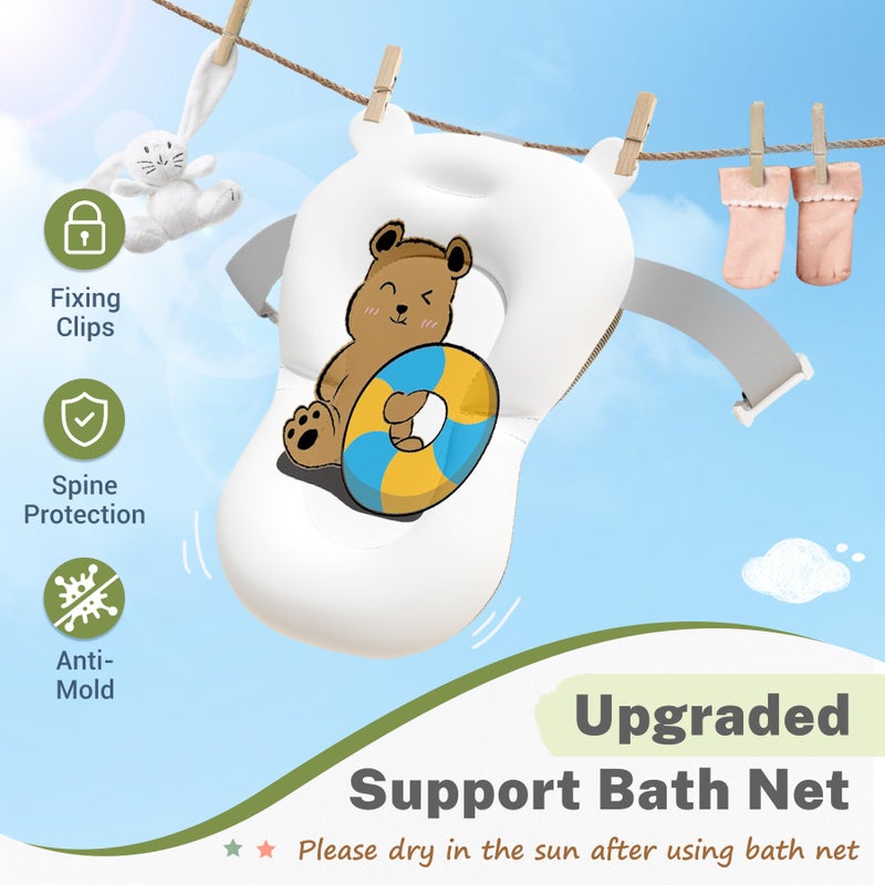 AVIDOR Baby Bathtub,Collapsible Bathtub for Newborn to Toddler,Durable Essential Infant Bath Tub,Portable Travel Baby Tub with Soft Cushion,No-Slip Hanging and Detachable(Green) - Image 4