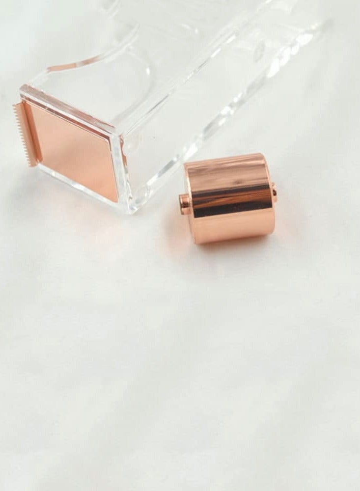 KASTWAVE Acrylic Tape Dispenser, Modern Design Office Desktop Tape Dispenser Metal Core Tape Holder Gold Decorative Accessory - Image 2