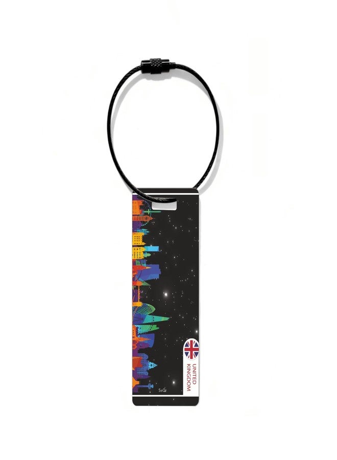 SeQr Smart Lost & Found Luggage Tag - Metal QR Travel ID Tag with Wire Cable for Suitcase, Backpack, Stroller, Golf Bag - Scan & Find Digital Souvenir - Smart Travel Accessory - UK Design - Image 2