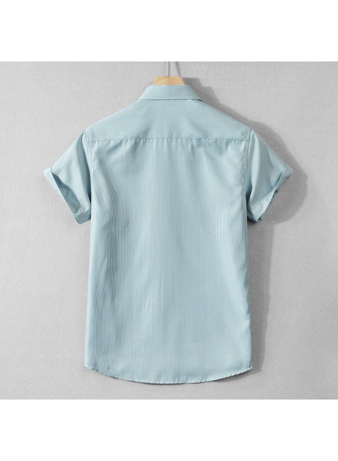 Fomoce cool Solid Color Men's Short Sleeve Shirt For Summer - Image 4