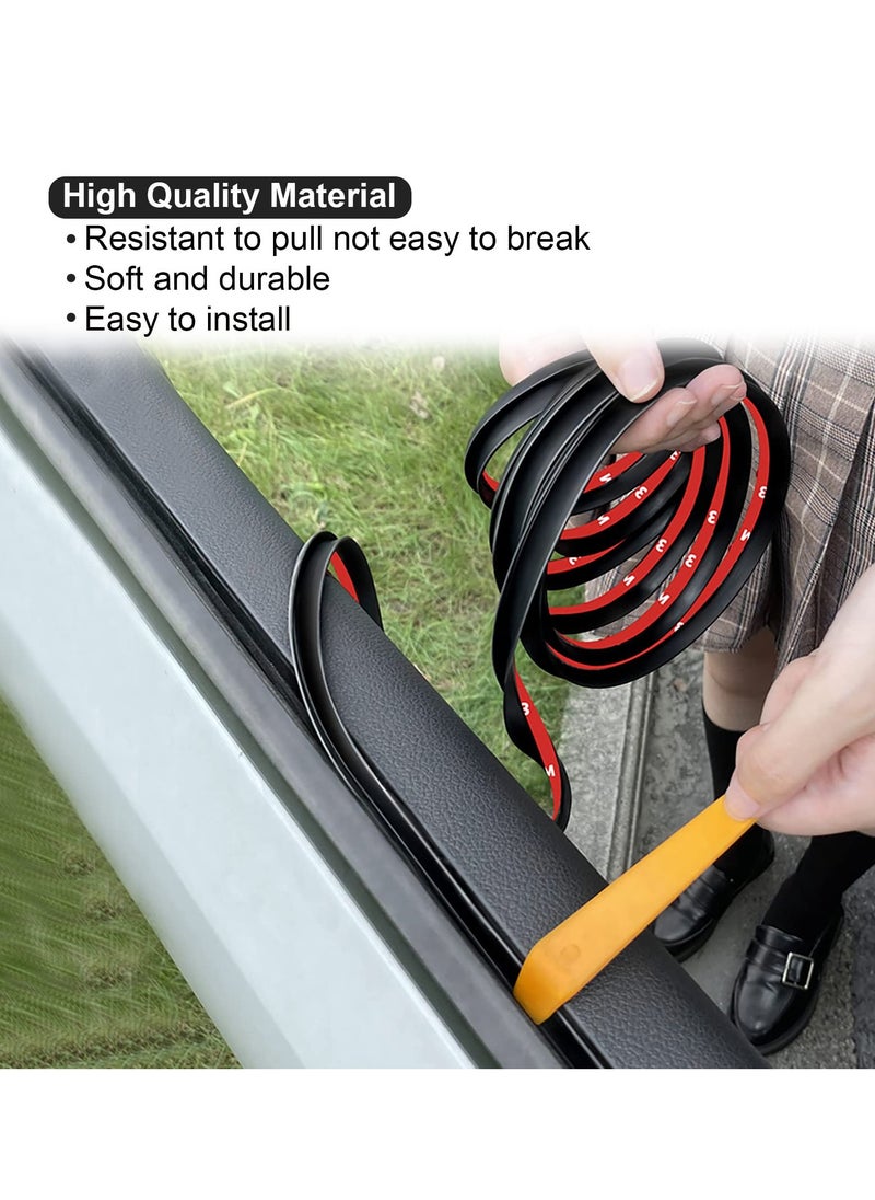 Generic Auto Window Sealing Strip 4M Auto Glass Adhesive Strip Window Seal Universal Self Adhesive Suitable for Windproof Vibration Abnormal Noise Noise Reduction  - Image 2