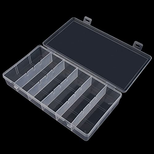 BAGTeck clear visible plastic storage box cosmetic tools storage box makeup tools fishing tackle accessory box organizer jewelry screws hardware accessories organizer box (2Pack) - Image 3