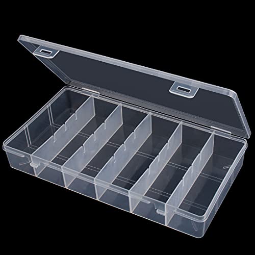 BAGTeck clear visible plastic storage box cosmetic tools storage box makeup tools fishing tackle accessory box organizer jewelry screws hardware accessories organizer box (2Pack) - Image 4