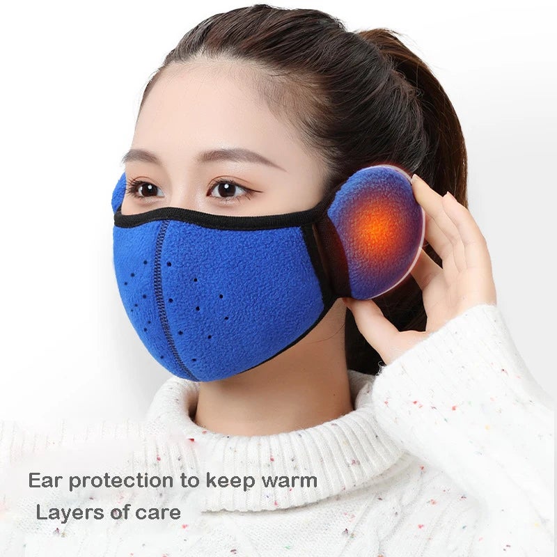 Men Women Winter Two-in-one Earmuffs Warm Mask Dust-proof Cold-proof Riding Ear Muff Wrap Outdoor Windproof Band Ear Warmer - Image 4