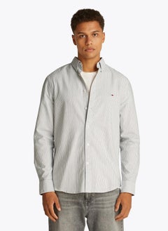 TOMMY JEANS Slim Cotton Stripe Oxford Shirt  - Image 1