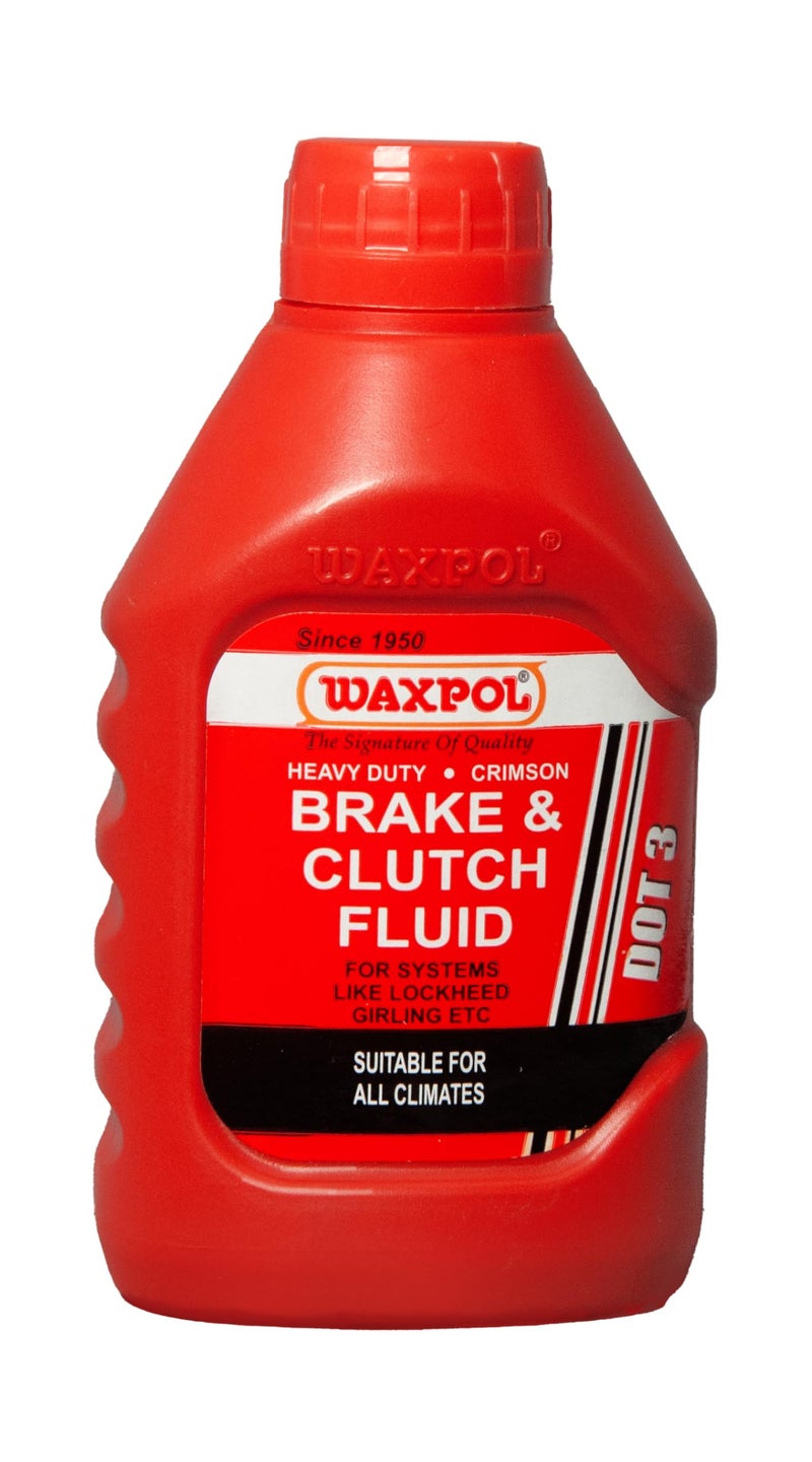 Waxpol DOT 3 Brake & Clutch Fluid 250ML (For Disc & Drum Brake including ABS System,Hydraulic Clutch System) - Image 1