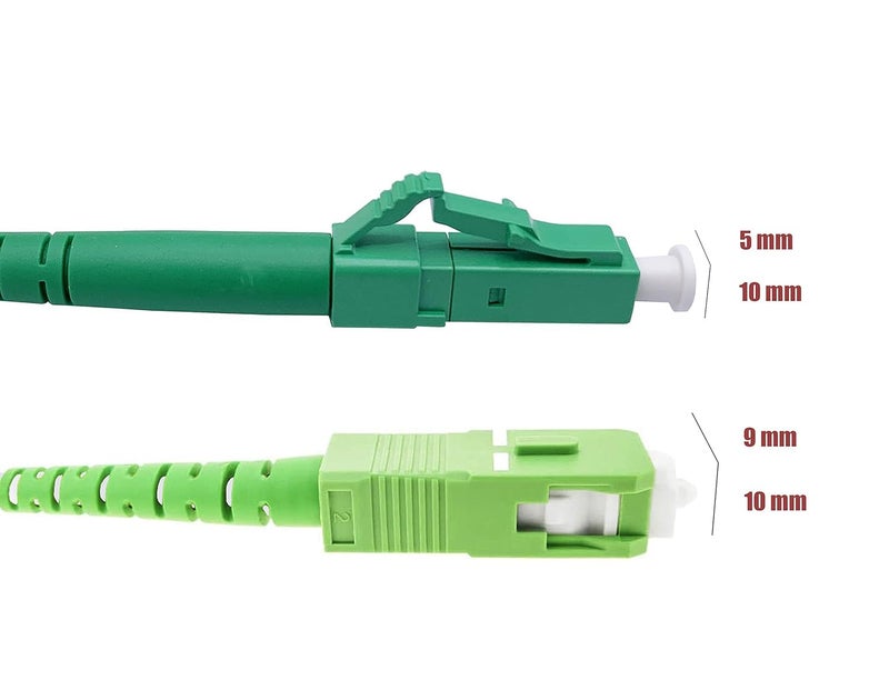 Elfcam® - 30m/98.4ft Fiber Optic Cable SCA to LCA Singlemode Simplex, 9/125μm LSZH Optical Patchcord Yellow 30 Meter - Image 3