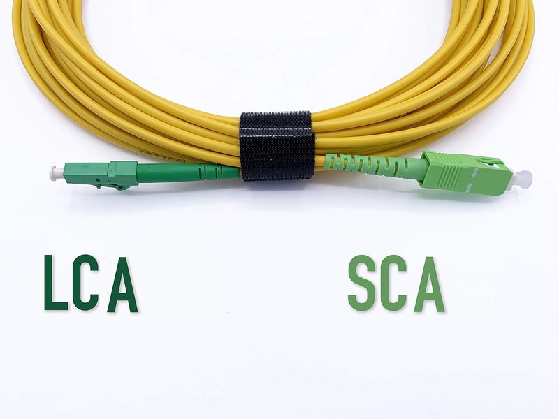 Elfcam® - 30m/98.4ft Fiber Optic Cable SCA to LCA Singlemode Simplex, 9/125μm LSZH Optical Patchcord Yellow 30 Meter - Image 4