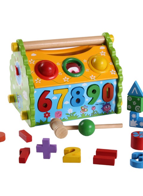 Direct Supply Wooden Multi-functional Disassembly Wisdom House Children's Shape Color Cognitive Matching Educational Toys Wholesale-Color:YDL-Disassemble And Assemble Smart House (without Ball)