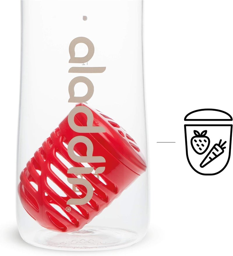 Aladdin Infuse Water Bottle 0.7L Red â€“ Removable Infusion, Leakproof Lid, BPA-Free - Image 5
