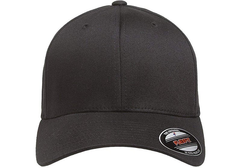 Flexfit Unisex Wooly Combed Twill Cap - 6277 (Black, Adult XXL (7 3/8"- 8")) - Image 2