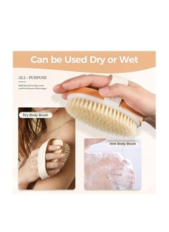 ORiTi ORiTi Dry Body Brush,Shower Brush with non Slip Straps,Natural Bristles Bath Brush, ​for All Kinds of Skin, Cleans the Body Easily  - Image 5