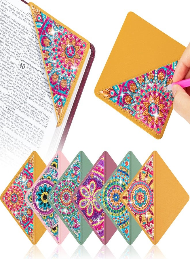 ALKALO 6 PCS Diamond Art Bookmarks, Diamond Painting Bookmarks for Book Lovers 5D DIY Bookmark Corner Bookmark Adults Crafts Diamond Art Kits for Adults Kids Home Office Beginner Adults Gift - Image 1