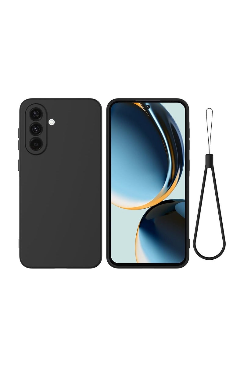 general The protective case is compatible with the Samsung Galaxy A17 5G. It features a liquid silicone case with a microfibre lining, a soft rubber gel TPU shock-resistant protective back cover, and a lany - Image 1