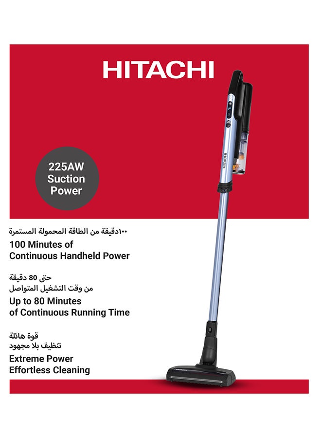 HITACHI Cordless Stick Vacuum Cleaner, Cyclone Storm Suction, 60-Min Runtime, Digital Display, LED Light, Multi-Surface Cleaning 0.5 L 225 W PV-XH4PLCGGSA Champagne Gold 0.5 L 550 W PV-XH4PLCGGSA Champagne Gold - Image 2