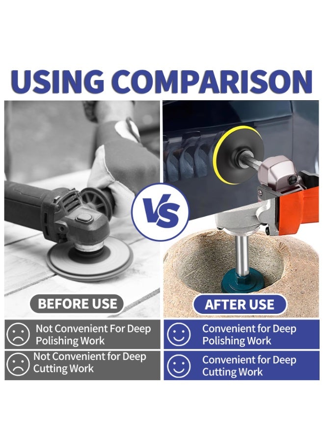 SANMUGEED Angle Grinder Extension Connecting Rod M10 Thread Adapter Extension Shaft with Nuts for Rotary Grinding Polisher Connection - Image 2