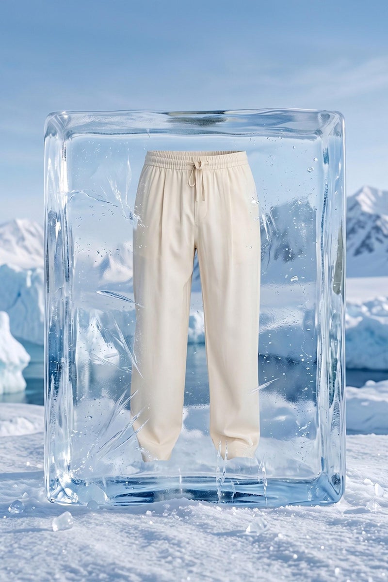 DeFacto Beige Man Soft Textured Relax Fit Trousers Casual - Image 3