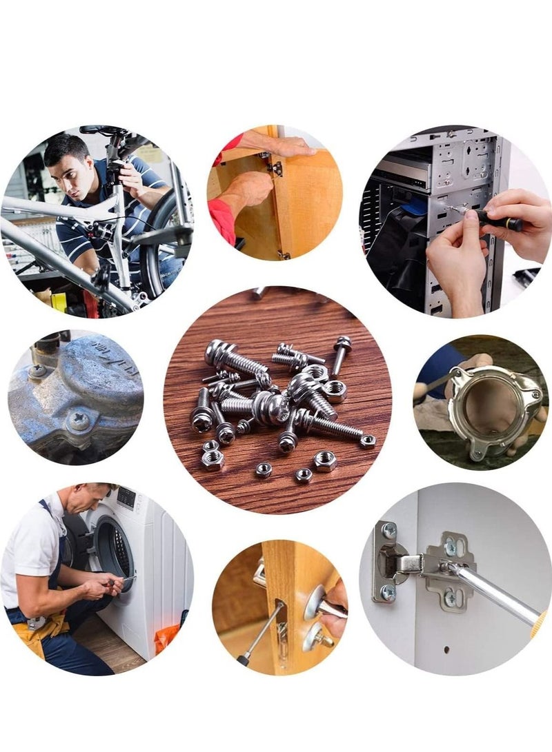 RACO Machine Screws/Bolts Stainless Steel Round Head Phillips Screws Muliti Purpose Use (100, 5x12mm) - Image 2